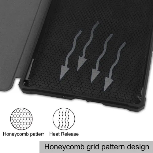 Vista 6 de Funda para Kindle Oasis de 7 pulgadas, 10 generación, versión 2019 modelo No S8IN40 con correa de mano y apagado y encendido automático, fundas