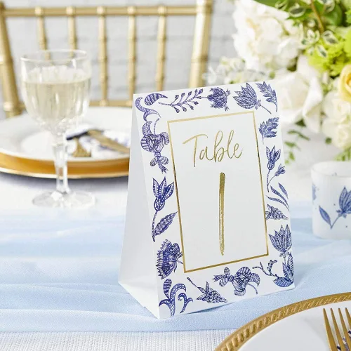 Vista 12 de Kate Aspen Servilletas de Boda Blue Willow, Servilletas Decorativas Gruesas para Cena, Vajilla para Almuerzo, Perfectas para Recepción de Boda