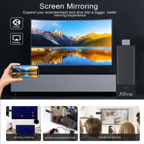 Vista 5 de mewmewcat TV Stick para Android 10.0 Smart TV Box Streaming Media Player 4K Soporte HDR con control remoto (1 GB de RAM + 8 GB de ROM)