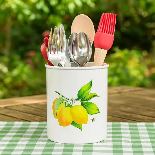 Vista 10 de Reston Lloyd Utensilios multiusos – Pequeño soporte de plástico para cucharas, cubiertos, herramientas y más – Organizador de encimera