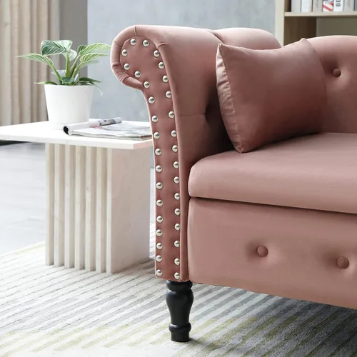 Vista 31 de HomSof Silla moderna de interior con tumbona sin brazos con patas de madera maciza
