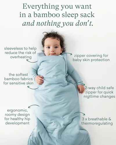Vista 5 de PurComfy Saco de Dormir Acolchado Súper Suave, 2.5 TOG Premium Viscosa de Bambú Saco de Dormir Cálido para Bebé, Manta Vestible Gruesa para Bebés