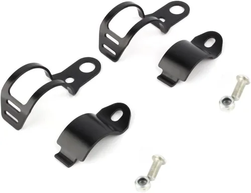 Terisass Soporte de señal de giro universal de 3.1 x 1.2 in, kit de abrazadera de horquilla de metal