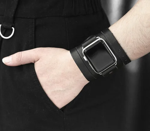 Vista 4 de boho Leather multi wrap band compatible with Apple watch 38mm 40mm 41mm 42mm 44mm 45mm 46mm 49mm, Handmade UA 1860