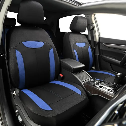 CAR PASS Juego completo de fundas de asiento de automóvil transpirables de malla de aire 3D en tela, ajuste universal compatible con el 95% de