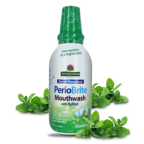 Vista 8 de Enjuague bucal Nature's Answer PerioBrite, sin alcohol, paquete de de 1