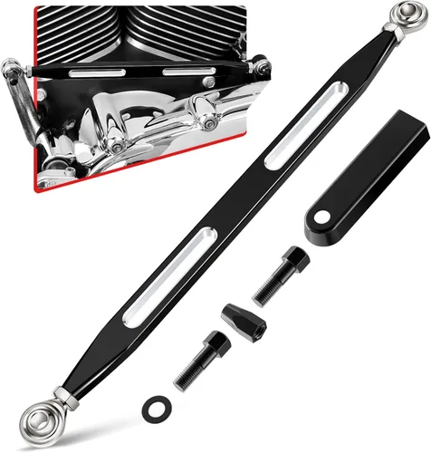 Vista 12 de Amazicha Enlace de Cambio Cromado de Engranaje Palanca de Cambios Compatible con Harley Davidson Softail Touring Street Glide Electra Glide Road