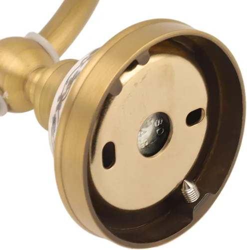 Vista 6 de Bath Towel Ring, Antique Brass Finish Wall Mounted Hand Towel Holder with Blue and White Porcelain Decal Hardware for Bathroom Kitchen