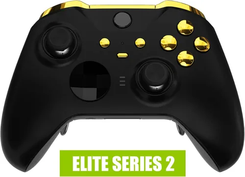 Vista 9 de eXtremeRate Botones de repuesto cromados dorados para Xbox One Elite Series 2 parachoques LB RB LT RT Gatillos ABXY Start Back Sync teclas de perfil