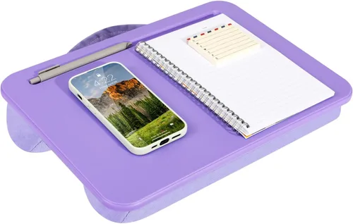 Vista 11 de LapGear - Escritorio compacto para regazo - Se adapta a laptops de hasta 15 pulgadas - Aqua Sky - Estilo núm. 43109