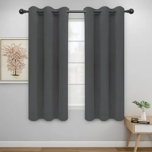 Vista 506 de Easy-Going - Cortinas opacas para dormitorio, aislamiento térmico sólido con ojales, cortinas de ventana para reducción de ruido, cortinas