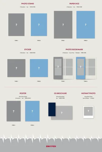 Vista 4 de Kakao M ENHYPEN DIMENSION ANSWER AlbumPóster plegado Juego de tarjetas fotográficas extra TIPO 2 ver.