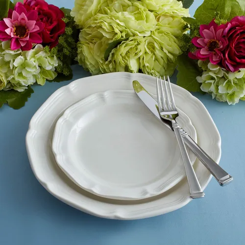 Vista 2 de Mikasa Plato de ensalada French Country, 8 pulgadas, blanco - F9000-202