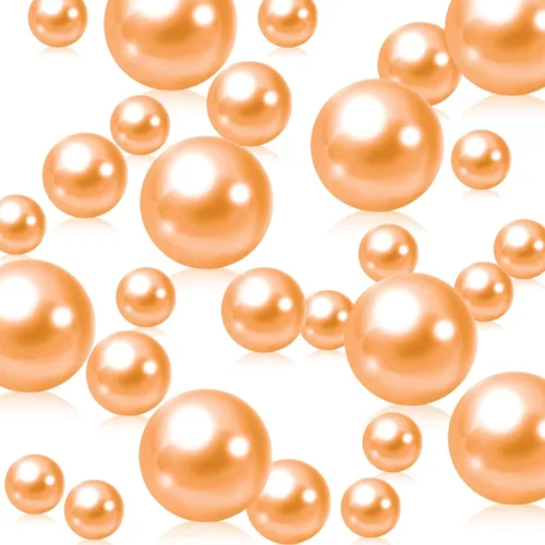 Vista 12 de Relleno de jarrón dorado amarillo 150 piezas de perlas para centros de mesa Perlas falsas de 8/14/20 mm sin agujero, para decoración de mesa