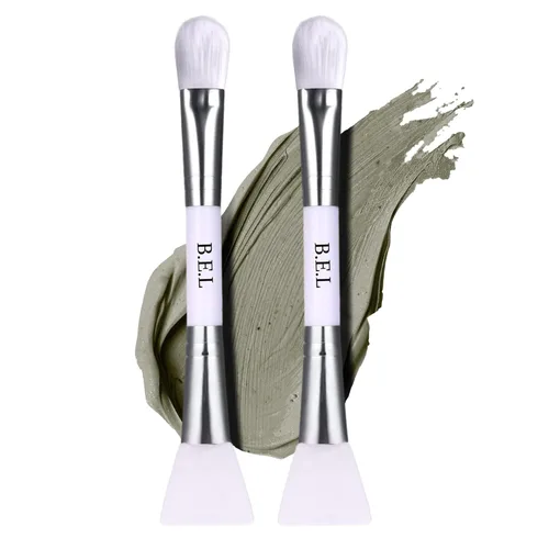 Vista 11 de Bare Essentials Living - Cepillo para mascarilla facial de arcilla (1 paquete, bambú), herramienta doble aplicadora de máscara facial de silicona
