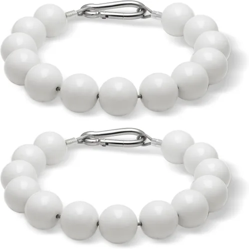 2 piezas de anillo de retención para asta de bandera, accesorios para asta de bandera con cuentas, anillo de retención para cuerda de montaje de