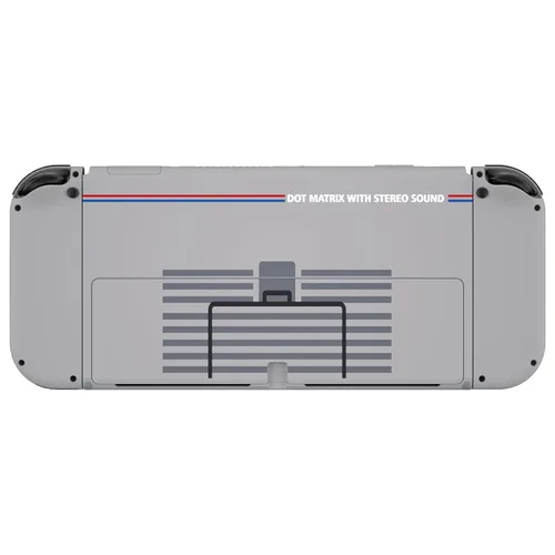 Vista 9 de eXtremeRate DIY Full Set Shell Buttons for Nintendo Switch OLED, Soft Touch Replacement Console Back Plate & Kickstand, Custom Case Housing for