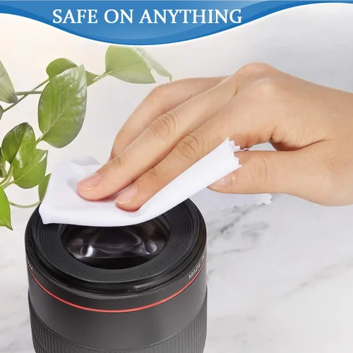 Vista 6 de Frienda 100 paños de limpieza de microfibra de 7 x 6 pulgadas, paños de limpieza ópticos de microfibra para teléfonos inteligentes, computadoras