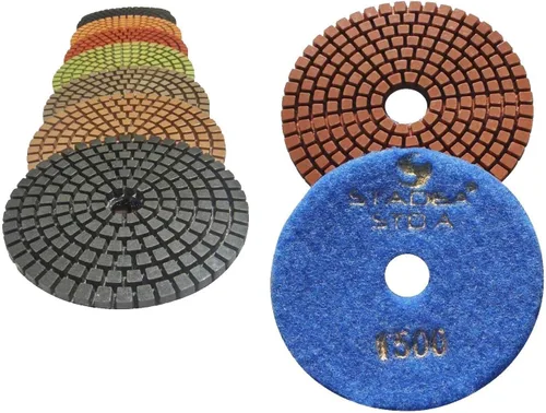 Vista 13 de STADEA Grit 50 4" Diamond Pulir Pads Premium Grado Mojado Flexible 3 MM Alto