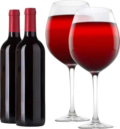 Vista 10 de Copa de vino tamaño extragrande, gigante, de 750 ml= 25.36 onzas líquidas, con capacidad para una botella de vino completa, Transparente