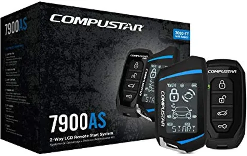 Compustar CS7900-AS Paquete todo en uno de arranque remoto de 2 vías y alarma con rango de 3000 pies