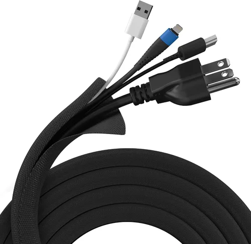 Vista 8 de Small Pet Select Funda Protectora de Cables de Alta Resistencia - Negra, 3.05m - Protector Ultra Duradero de Cables Eléctricos y Alambres para Negro