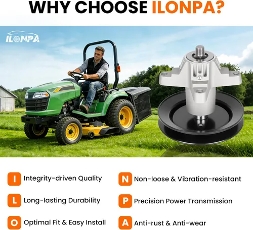 Vista 8 de ILONPA 618-0624 - Conjunto de husillo de cubierta de 42 pulgadas para 618-0624A 618-0624B 618-0659 918-0624 918-0659 918-0659A Cub Cadet MTD