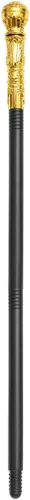 LUOZZY Atractivo Cetro de cabeza redonda de tres secciones redondo Top Staff Stick Halloween Props Bastón Colsplay Traje Prop (Golden Round Head