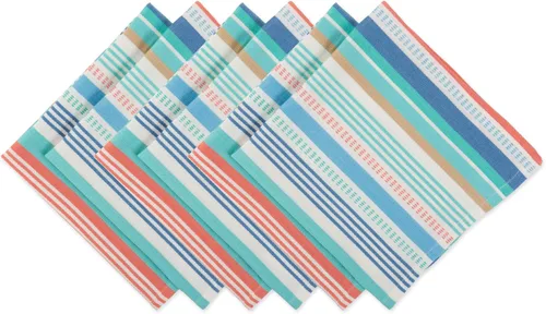 Vista 9 de DII Seashore Collection - Juego de servilletas, 20 x 20 pulgadas, cangrejo azul, 6 piezas