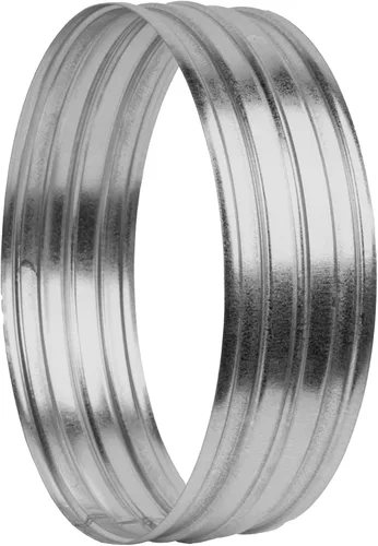 Vista 10 de Acoplamiento de conducto de acero galvanizado - Ajuste hembra de 4 pulgadas - Conector y extensión de conducto de aire acondicionado redondo