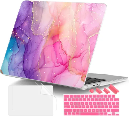 Vista 44 de DONGKE Funda compatible con M4 MacBook Air de 15 pulgadas 2025 2024 2023 A3241 A3114 A2941 M3 M2 Pantalla Liquid Retina Touch ID, funda rígida