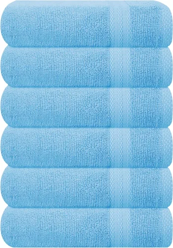 Vista 93 de GLAMBURG Sábana de baño de algodón extra grande premium de 700 GSM 35x70 - 100% algodón peinado - Calidad de hotel y spa de lujo - Duradera