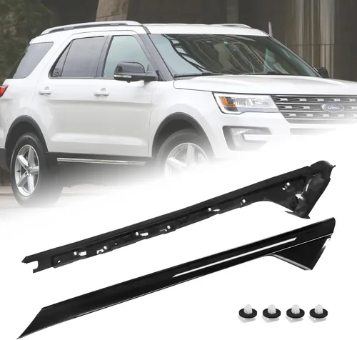 Vista 12 de BASIKER Compatible con Ford Explorer 2002 a 2010 Kit de moldura de poste de pilar con teclado/sin teclado, cubierta de pilar B de ventana de puerta