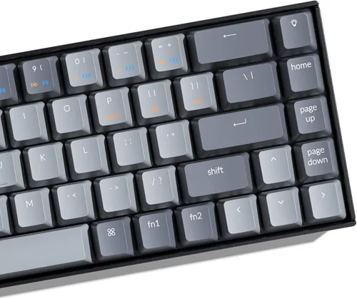 Vista 2 de Keychron Teclado mecánico inalámbrico K6 65% compacto de 68 teclas para Mac, retroiluminación blanca intercambiable en caliente, Bluetooth