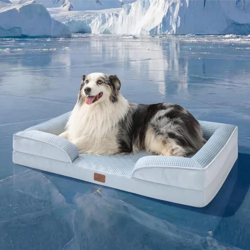 Vista 66 de Bedsure Cama ortopédica para perros de tamaño mediano – Cama lavable para perros medianos y gatos, impermeable, cómodo sofá para mascotas con funda