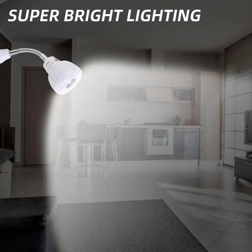 Vista 4 de Luz con sensor de movimiento enchufable, luz nocturna del atardecer al amanecer, salida de CA, lámpara de pared para escalera, luz LED inteligente