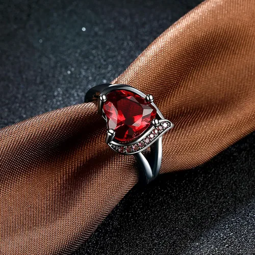 Vista 5 de Anillos de compromiso para mujer, anillos de compromiso AAA+ con circonita cúbica para ella, anillo de aniversario de boda, regalo romántico