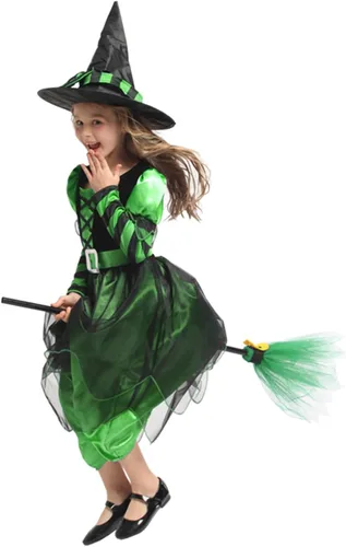 Vista 4 de Narecte - Disfraces de Halloween para niñas, disfraz de bruja para niñas, disfraz de bruja para niñas, disfraz de bruja para niños