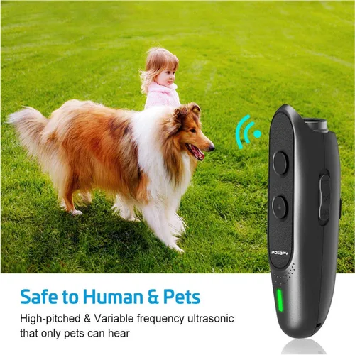 Vista 3 de Dispositivo antiladridos para perro, frecuencia variable ultrasónica, disuasorio de ladridos de perro, recargable, 2 en 1, dispositivo de control
