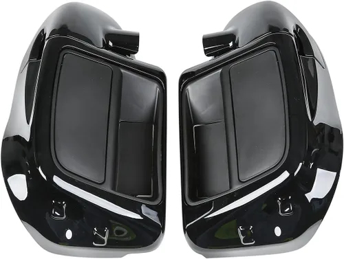Carenados para motocicletas para Harley, SLMOTO Carenado inferior ventilado negro vívido para piernas con altavoces de 6.5" y rejillas para Harley