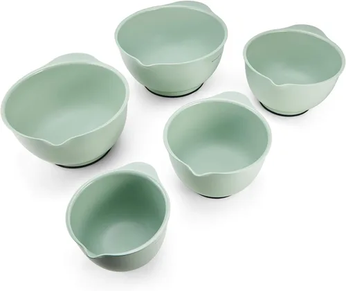 Vista 3 de KitchenAid - KE178OSPIA - Juego de 5 cuencos clásicos para mezclar pistacho y tijeras multiusos con funda protectora, 8.72 pulgadas, pistacho