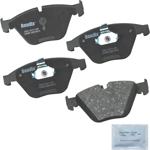 Vista 262 de Pastillas de Freno Delanteras Cerámicas Bendix Priority1 CFC430A para Modelos Selectos INFINITI G35, I30, Nissan 350Z, Altima, Juke, Maxima, Sentra