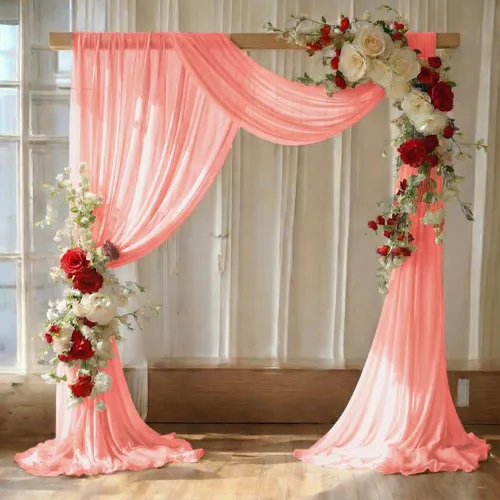 Vista 13 de MDS - Paquete de 1 panel (30 pulgadas de ancho x 40 pies de largo) para arco de boda, cortina de gasa transparente para boda, ceremonia, recepción