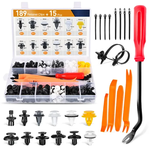 Vista 11 de GOOACC 100 clips de guardabarros para el cuerpo, remaches para el motor, debajo de la cubierta, clips de protección contra salpicaduras para Honda