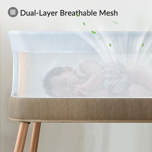 Vista 7 de VaVaSoo Cuna Mecedora Automática, Moisés Eléctrico para Bebé con Movimientos Mecedores Automáticos y Ruido Blanco Relajante, Cuna Junto a la Cama