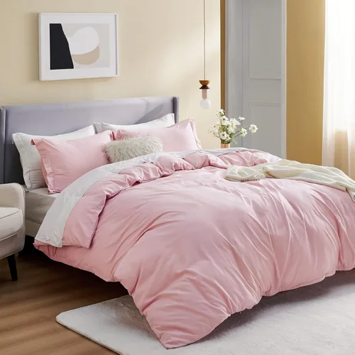 Vista 26 de Bedsure - Juego de funda de edredón tamaño individual/individual XL - Juego de ropa de cama suave de microfibra cepillada doble para niños