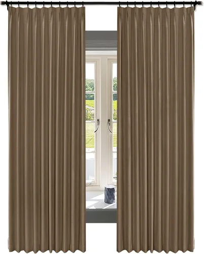 Vista 22 de Fcosie Cortinas de lino texturizadas, cortinas plisadas para oscurecer con forro opaco, paneles de mezcla de lino, cortinas de tratamiento