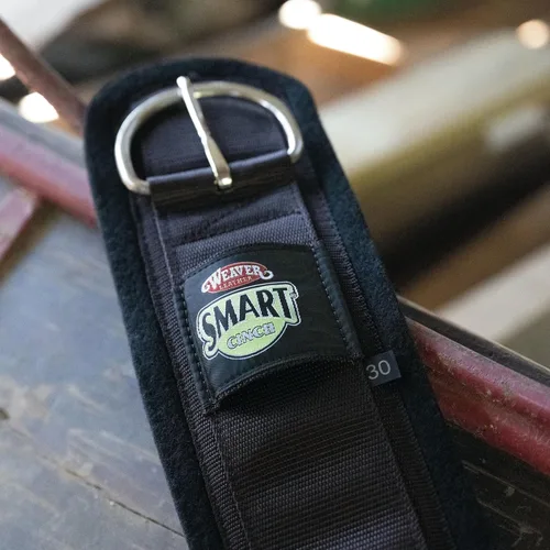 Vista 5 de Weaver Leather Cincha inteligente recta forrada de felpa marrón, 81 cm