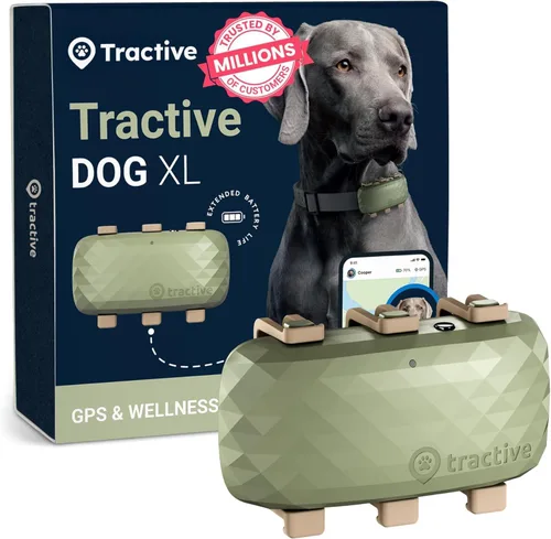 Vista 9 de Tractive XL Smart Rastreador GPS para Perros Rastreador de Mascotas en Vivo con Valla Virtual Monitoreo de Signos Vitales del Corazón