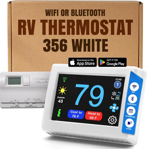 Vista 70 de MICRO-AIR EasyTouch - Termostato digital de repuesto para autocaravana, programable y confiable, habilitado para WiFi y Bluetooth, termostato